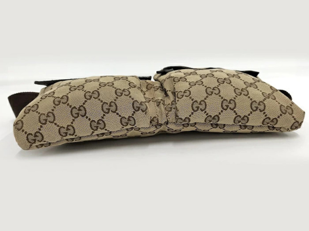 Gucci Waist Bag Body GG Canvas Leather Brown - Picture 4 of 8